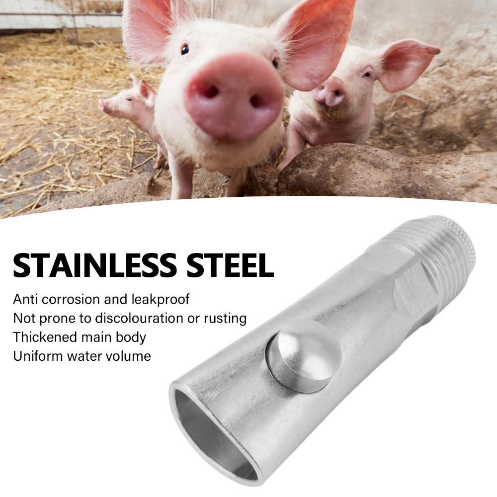5Pcs Flat Nozzle Automatic Pig Drinker Durable Pig Drinking Tool Livestock Water Feeder Pig