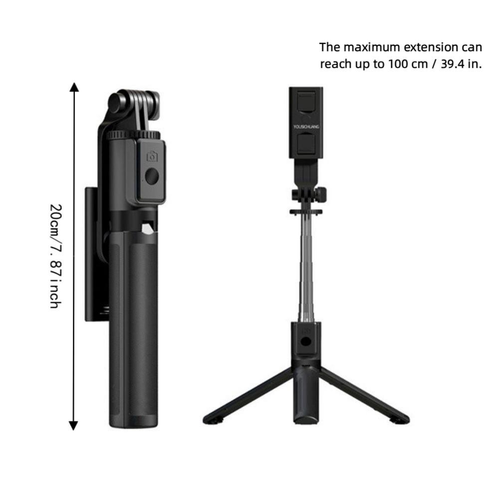 Extendable Pole Selfie Stick Tripod Bluetooth Remote Bluetooth Selfie Stick Travel Vlog