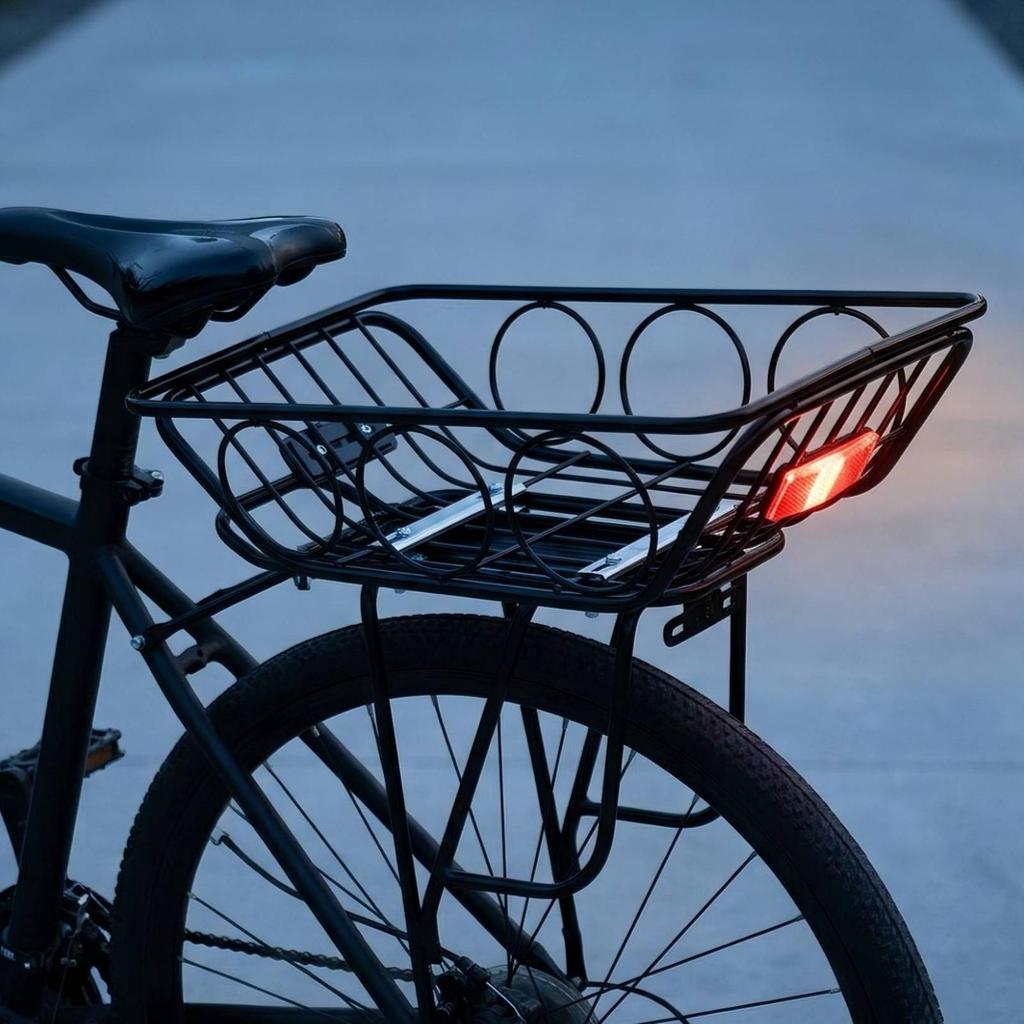 Rear Bike Basket with Mounting Hardware Spacious Cargo Carrier