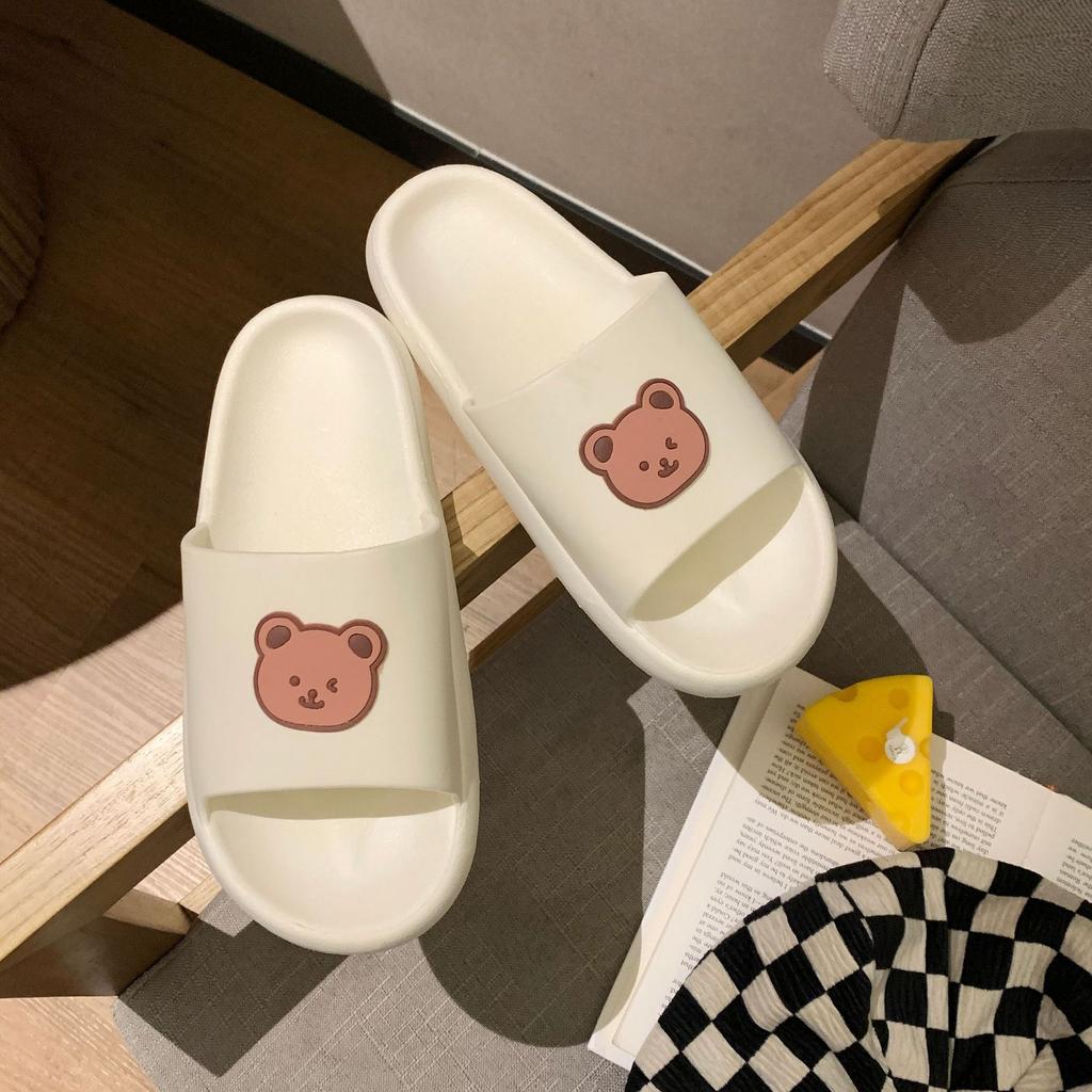 Factory Wholesale Female Four Seasons House Slide PVC Indoor Anti Slip Wear Bear Slippers for Couples