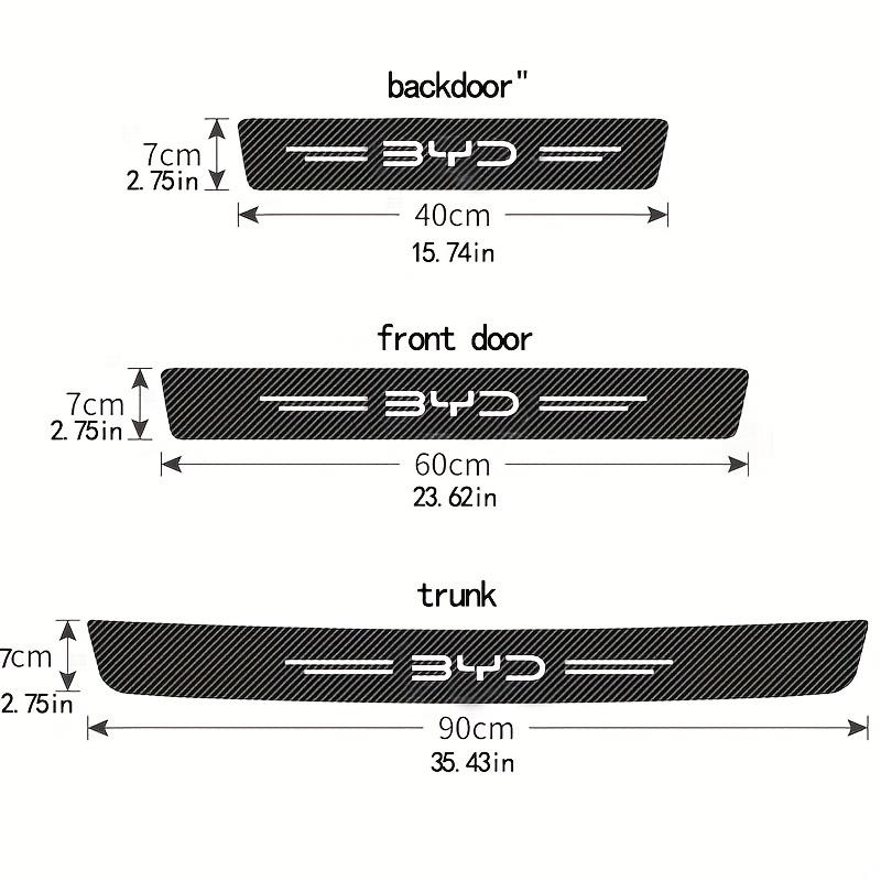 9PCS Car Door Sills Guards Stickers Film Anti Scratch Carbon Fiber Protector Scuff Pedal Cover Auto Accessories