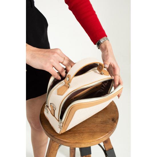 Taschen und Koffer Tara Red Kamel Damen Schultertasche und Tasche 20x24 Größe