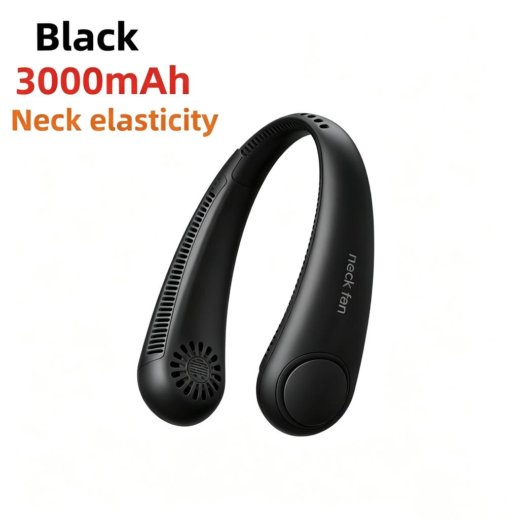 8000mAh USB Hanging Neck Fan Portable Bladeless Mini Rechargeable Mute LED Digital Display Electric Air Cooler Handheld