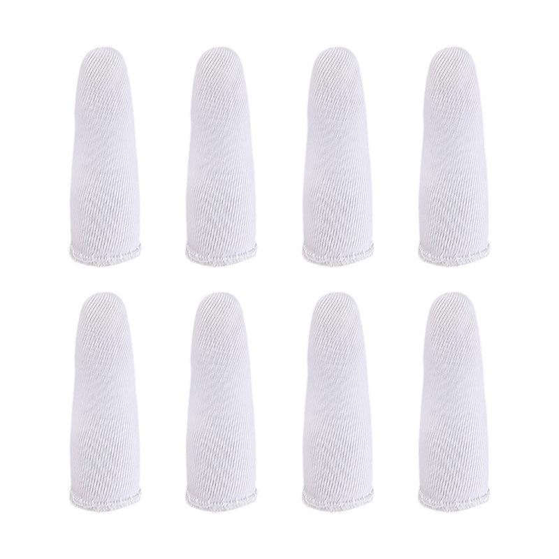 

Breathable Non-Slip Wear-Resistant Cloth Finger Cots for Labor Protection and Sweat Absorption White Cotton 10 pcs