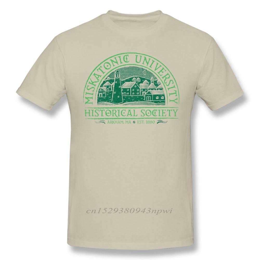 Arkham Horror T Shirt Miskatonic Historical Society TShirt Man Cotton Tee Shirt Cute Oversized Printed ShortSleeve Tshirt