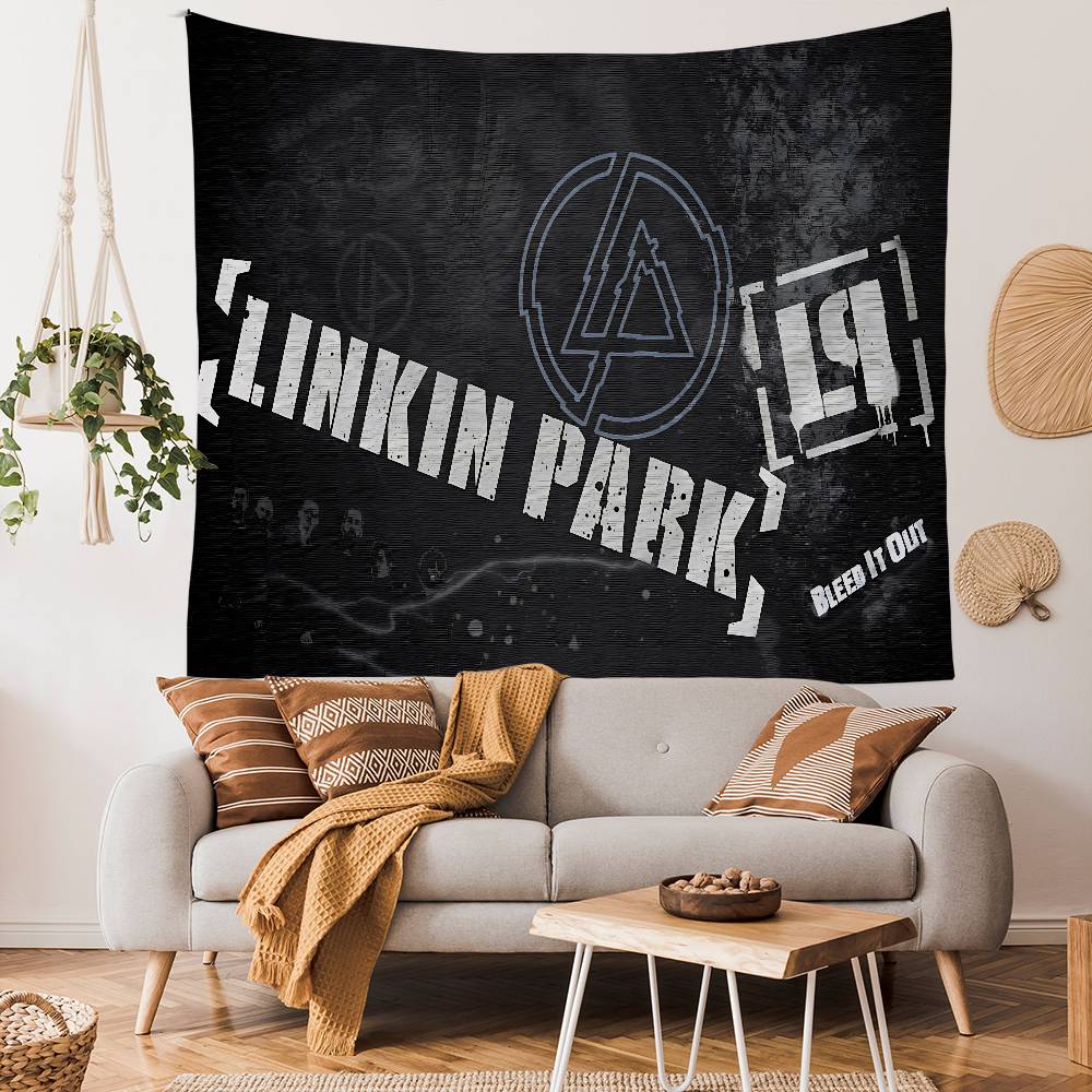 LLinkin PPark Band Anime Tapestry Hanging Tarot Hippie Wall Rugs Dorm Home Decor