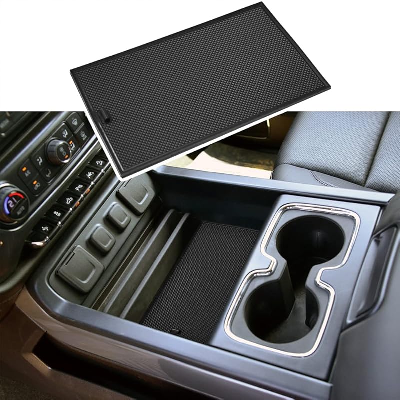 EDBETOS Center Console Secret Compartment Cover Compatible With GMC Sierra 1500/Chevy Silverado 1500 2014-2018, Sierra/Silverado 2500/3500 HD 15-19