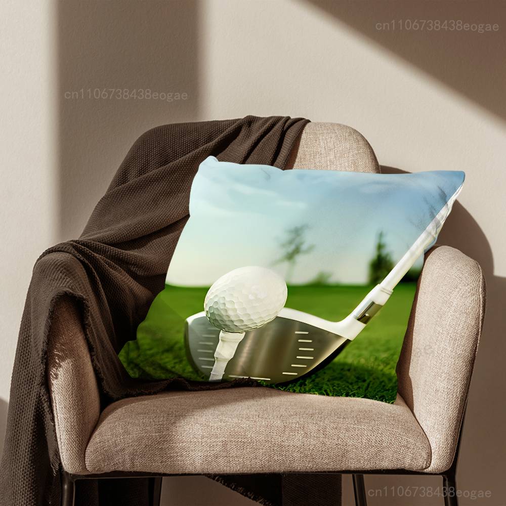 Sport Golf Ball Pillow Case Living Room Sofa Cushion Cover Suitable For Home Bedroom Decoration And Protector