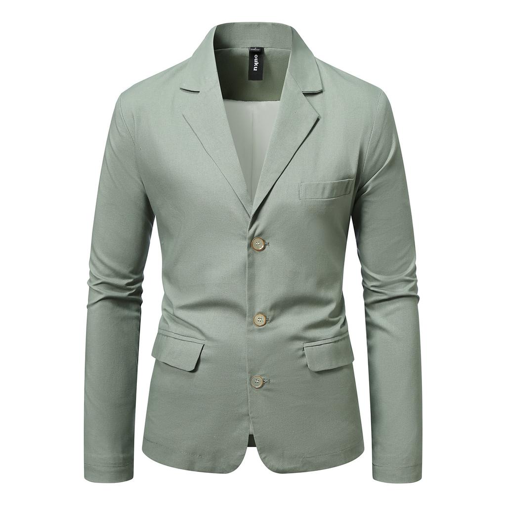 Pánský jednořadý britský módní ležérní oblek sako pro mládež