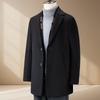 Pánský vlněný kabát střední délky FAPAI