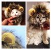 Pet Hat Costume Lion Mane Cat Wig Halloween Christmas Party Dress Up Headgear Lion's Mane Cat Hat