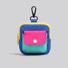 Bärbar Hållbar Dragkedja Myntplånbok Kontrastfärg Hörlursväska Multifunktionell Plånbok Nyckelringsväska Daglig Användning Dekoration Gåva