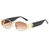 Premium new sunglasses retro versatile hollow glasses legs sunglasses European and American fashion street photography sunscreen glasses