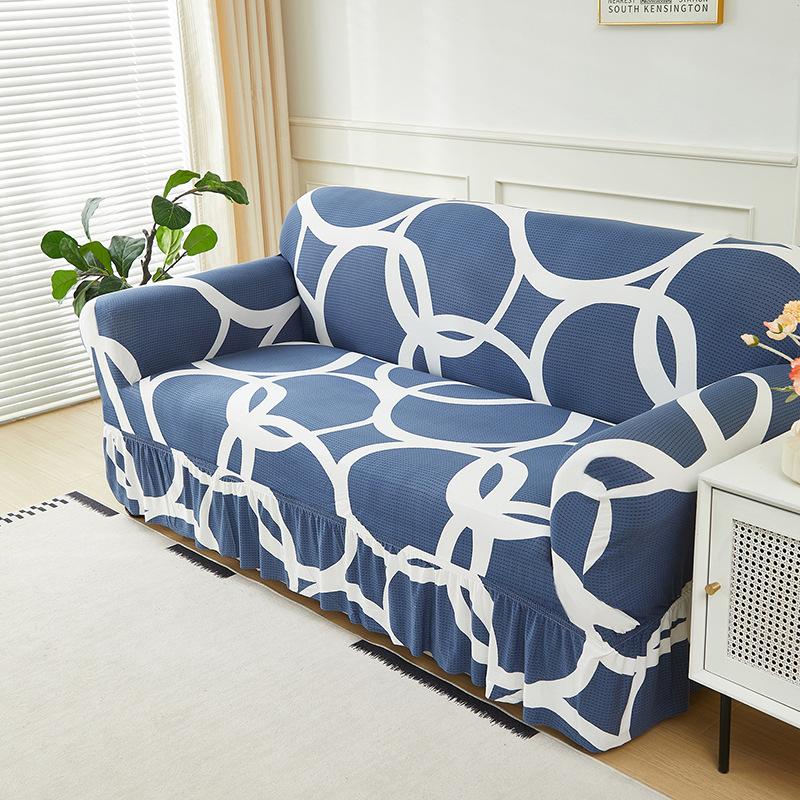 Elastic Sofa Cover All-Inclusive Cover Nordic Style Sofa Cover Non-Slip Fabric Skirt Sofa Cover