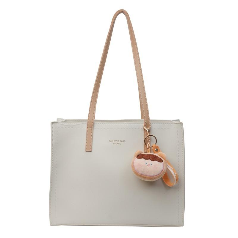 Large-capacity Bag Women's New Spring and Summer Simple High-end Tote Bag Commuter College Student Class Shoulder Bag