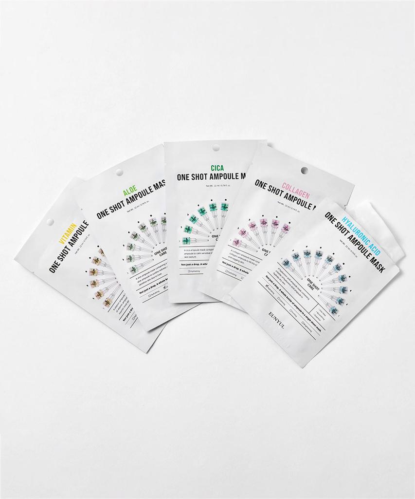 One Shot Ampoule Mask Pack 5 Types x 10 Packs, Total 50 Sheets 1 Set