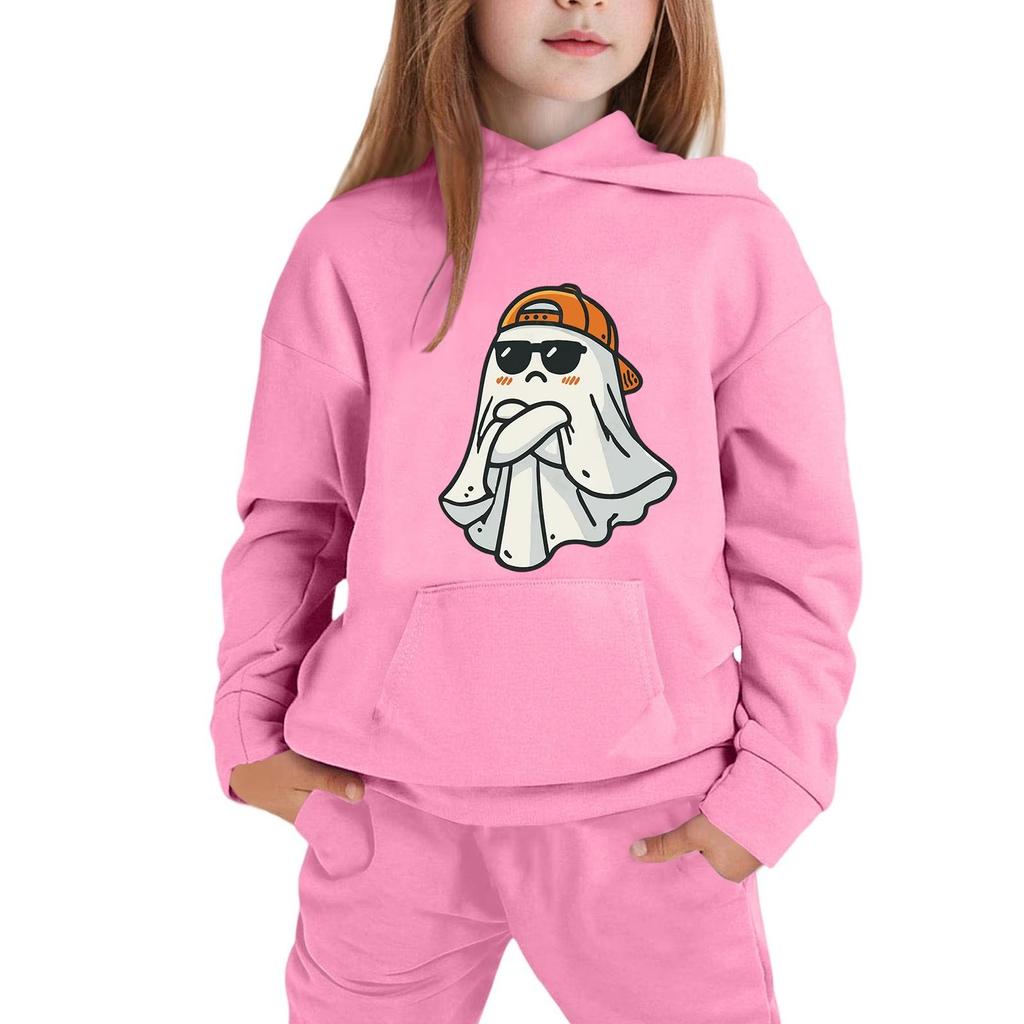 Kids Hoodie with Halloween Print - Long Sleeve Pullover Sweatshirt for Boys and Girls