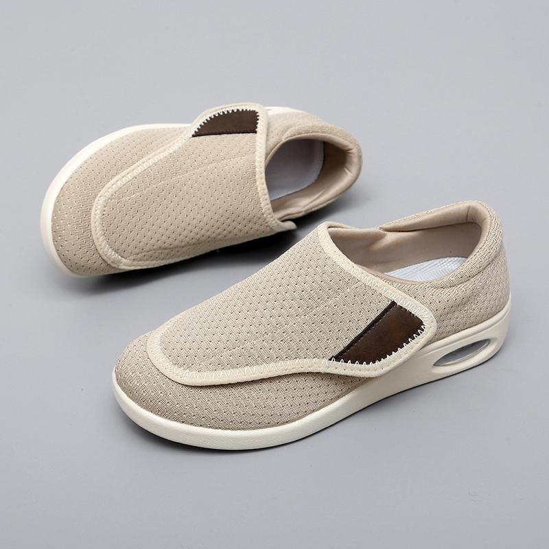 Casual Orthopedie Brede Voeten Gezwollen Schoenen Duim Eversie Aanpassen Zacht Comfortabel Diabetische Schoen Wandelschoenen 39 gray