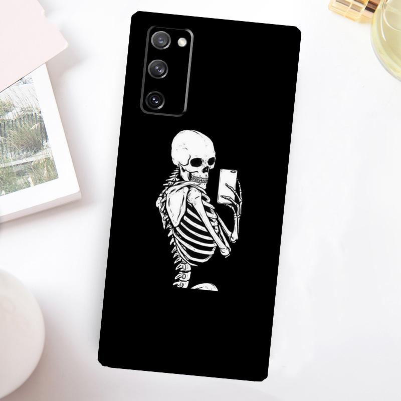 Ästhetisches Skelett Schädel Hülle Für Samsung Galaxy S24 S23 S22 Ultra S21 S20 FE Note 10 Plus Note 20 S8 S9 S10 Abdeckung