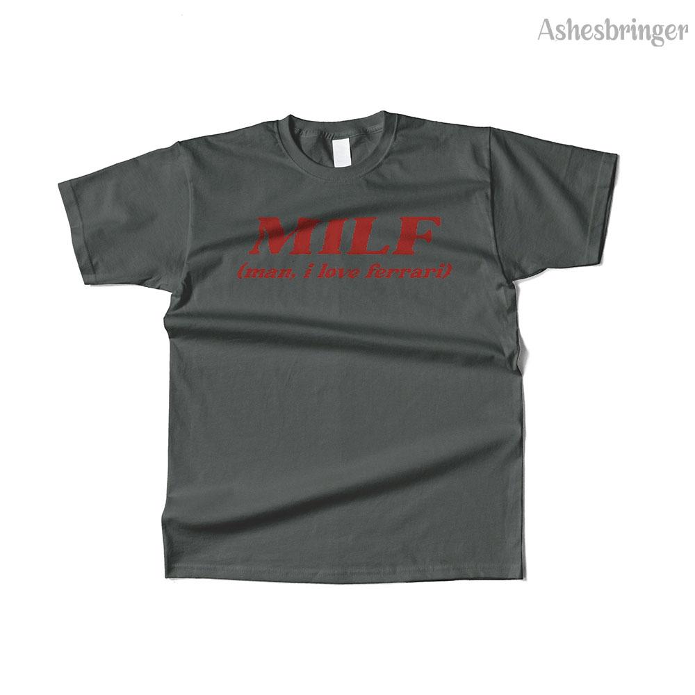 Mens Cotton Milf Man I Love F Graphic Funny T Shirt Street Casual Style Tee for Men and Women