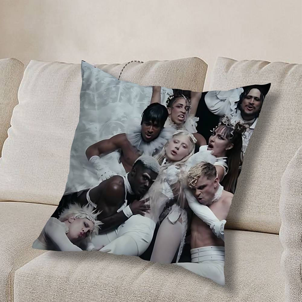 Mayhem L-Lady Gaga ART Pillow Case Square Double-Sided Printing Short Plush Sofa Cushion Cover Bedroom Bedside Pillow