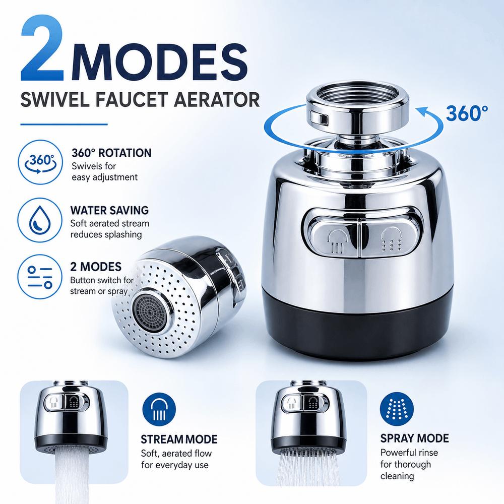 Water Saving Faucet Aerator ABS Faucet Nozzle New Tap Aerator  Kitchen Sink