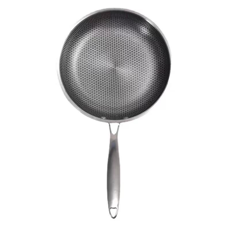 Kashicong Stainless Steel Flat-Bottom Frying Pan