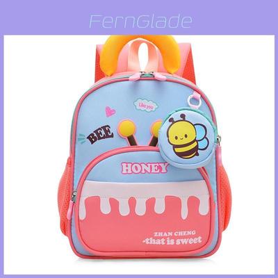 Childrens Cartoon Backpack For Girls And Boys With Cartoon Bee Embroidery Design For School And Kindergarten