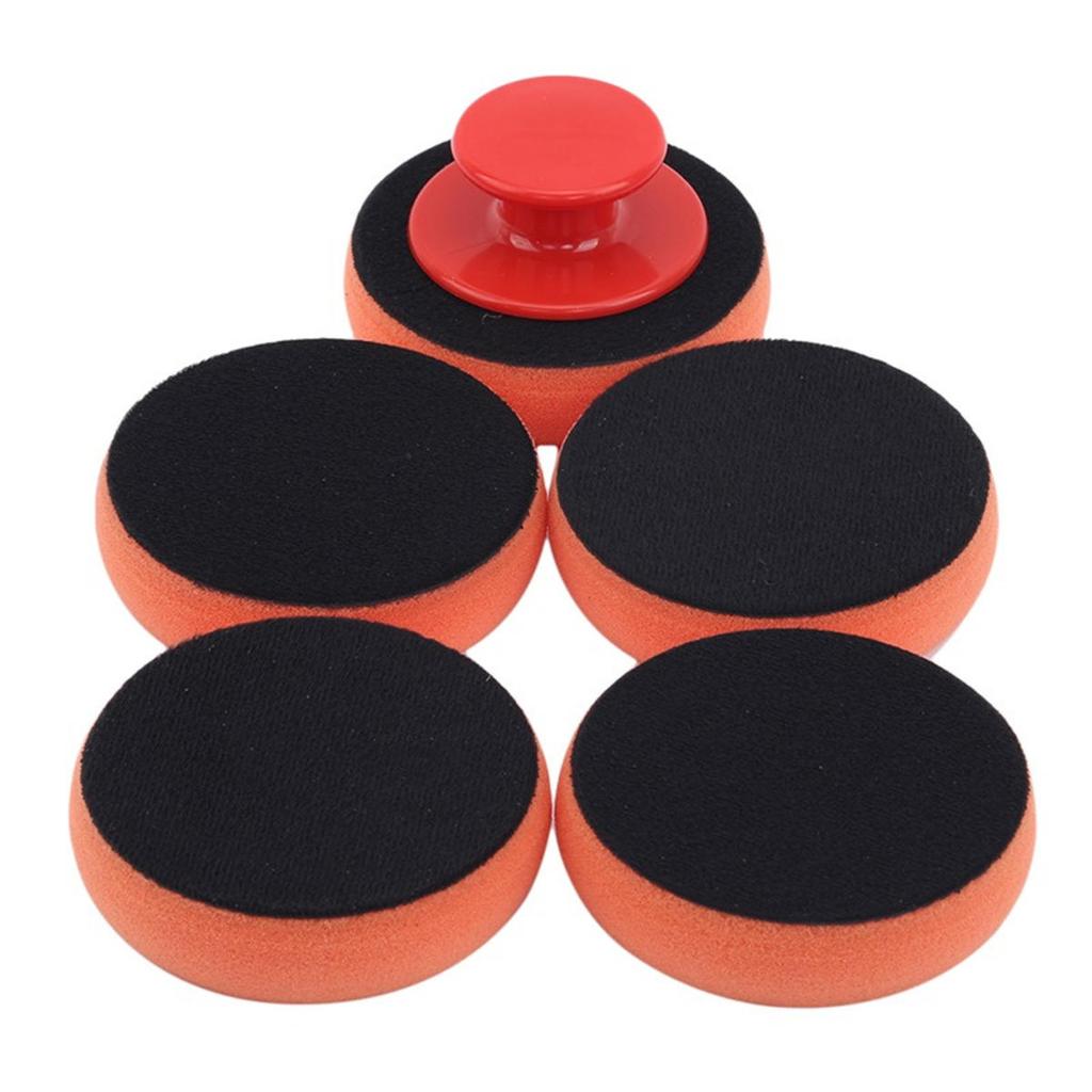 Aplicator Burete pentru Ceară Auto, Spumă, Paduri Vechile pentru Ceruire și Lustruire cu Mâner de Prindere, Pentru Detailing Auto, Instrumente de Curățare