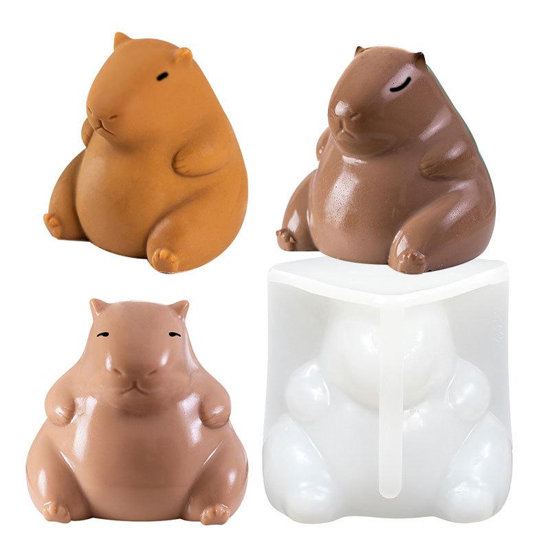 Cute Capybara Silicone Mold Cartoon Animal Milk Jelly Pudding Silicone Mould Home Kitchen Baking Accessories Party Restaurant