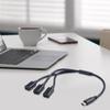 Type C Male To 3 Type C Female Splitter for 5V3A Fast Charging and Data Transfer Support Phones Laptops Simultaneously