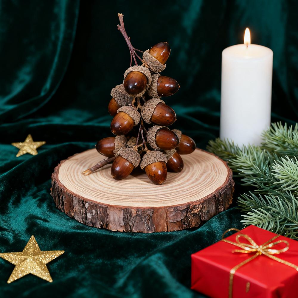 3/5Pcs Artificial Pinecone Branch Christmas Decoration Cone Pine Berries Fake Plant for Home Decor New Year DIY Gifts Accessory