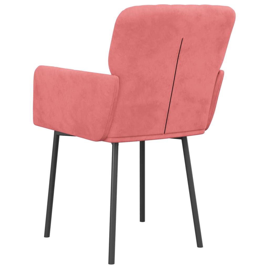Dining Chairs 2 Pcs Pink Velvet