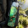 1PC Green Gemstone Gold Marble Pattern 750ml Color Plastic Sports Water Bottle Leakproof Flip Straw Lid Suitable for Sports Office Home Use