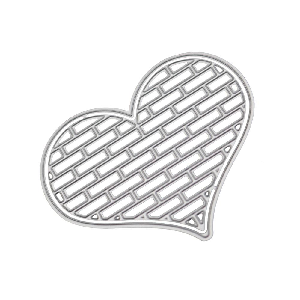 Love Frame Wall Background Metal Silvery Stencil Embossing Cutting Dies For Diy Scrapbooking Paper Album Cards Making