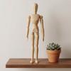 Hardwood Material Wooden Drawing Manikin Flexible Joints Human Figure Model  Art Sketching