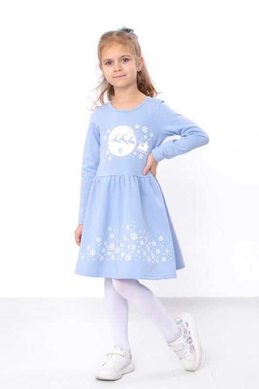 

Warm Trapeze Dress for Girls – Holiday Print, Winter, 6117-2 HC 92 дитини синього кольору