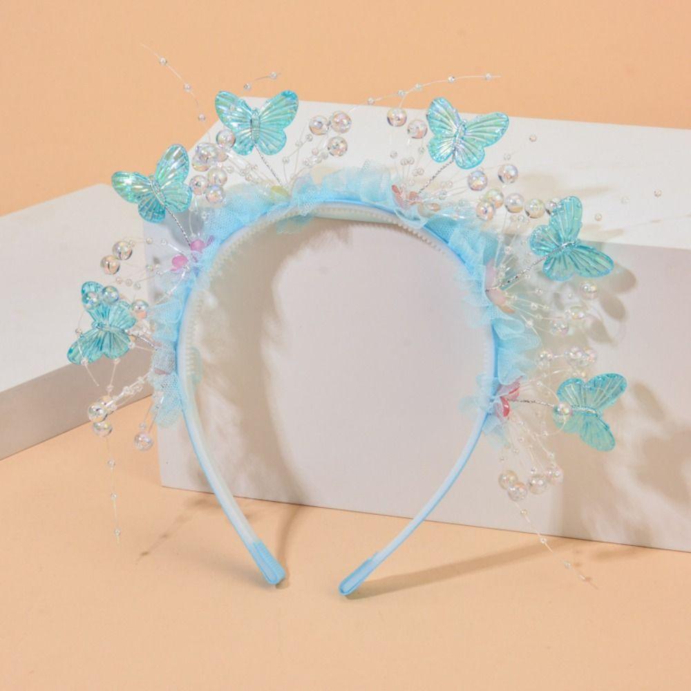 With LED Lights LED Light-Up Hairband Butterfly Decoration Flower Headband  Christmas Party
