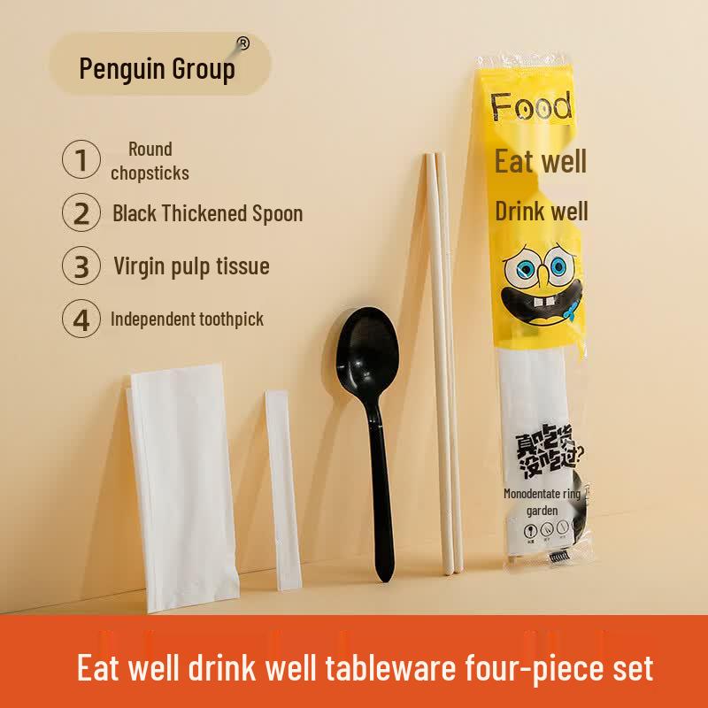 Penguin Group Disposable 4-Piece Cutlery Set