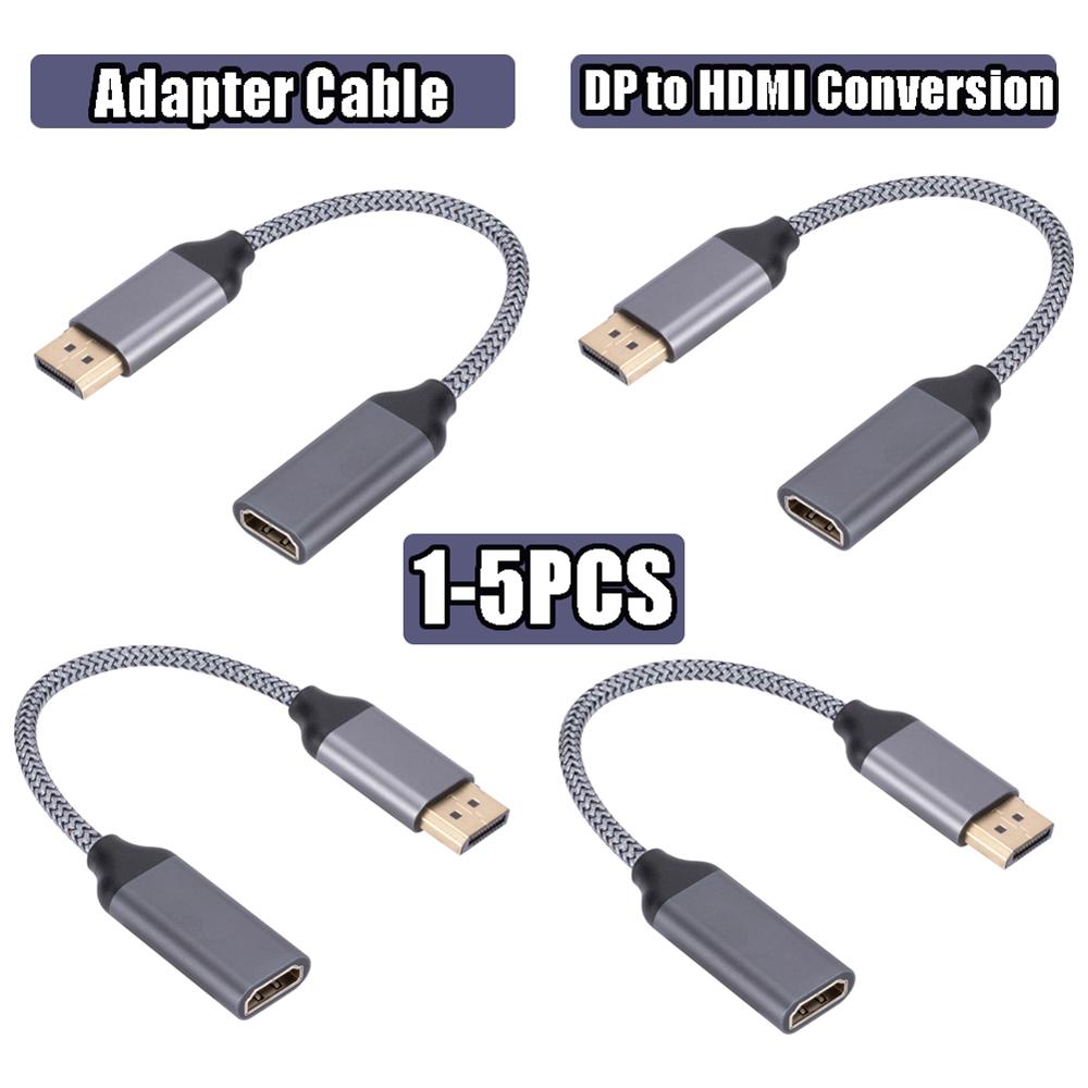 1-5PCS 4K 60HZ DP To HDM HD TV Video Audio Adapter Male To Female DP To HDMI-Compatible Cable Adapter for HP/DELL Laptop PC
