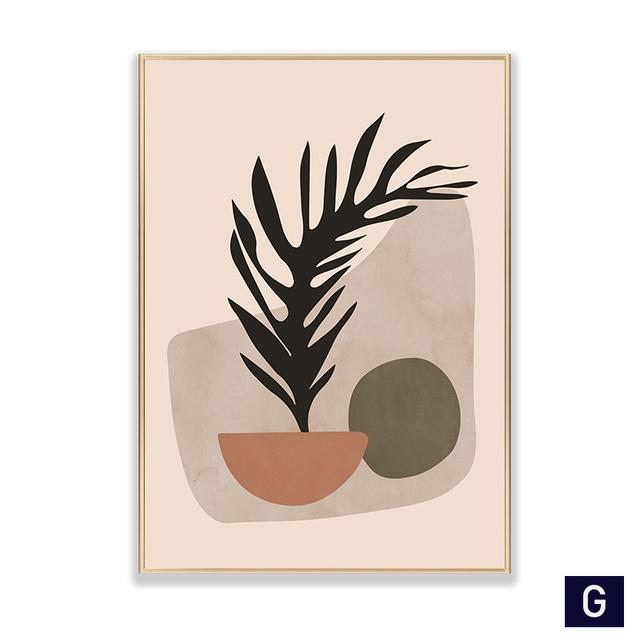 Abstrakte Orange Grüne Pflanze Obst Blatt Nordic Poster Und Drucke Wand Kunst Leinwand Malerei Wand Bilder Für Wohnzimmer Dekor