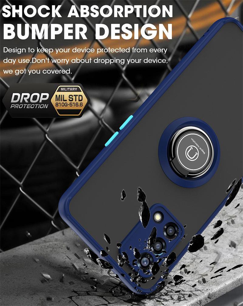 Pentru Carcasă Oppo A74 4G Suport Magnetic Inel Suport Carcase Telefon Armură Pentru OPPO A74 A 74 OppoA74 4G CHP2219 Husă Spate PC Dur Mat