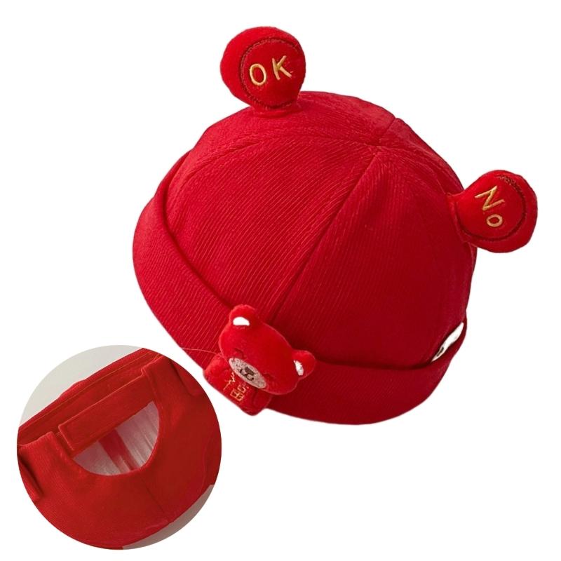 2023 Cute Hat Soft Baby Bonnet Cap Red Themed Hat Warm Hat Beanie Cap for Baby Toddler Newborn Kid Child Breathable Hat