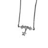 New Y2k Rivets Lace Heart Cross Five-pointed Star Pendant Multi-layer Fold Wear Necklace for Women Jewelry Multiple Ways To Wear