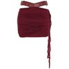 Retro Cross-Border Lace-Up Strapless Waist-Shaping Top and Hollow-Out Leather Skirt Set for Women