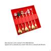 6 Piece Christmas Cutlery Set Flatware with Box Stainless Steel Dessert Spoon Tableware for