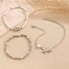 3Pcs Stretch Beaded Bracelet Set Pearl Multiple Layers Bracelet Fashion Shell Bracelet Set  Party