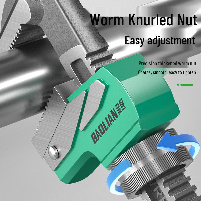 Baolian Multifunctional F-Type Pipe & Throat Pliers - Large Opening, Right Angle, Universal Household Wrench