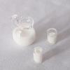 3Pcs/Set Dollhouse Mini Juice Milk Glass Jug Set Scene Model Accessories