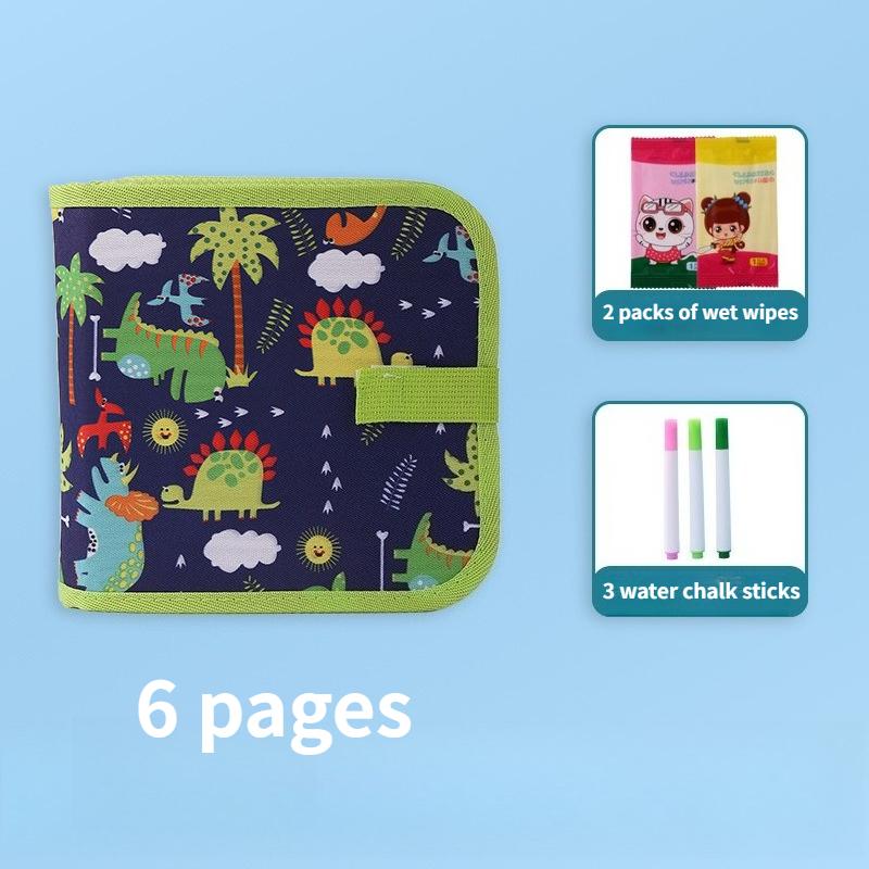 Löschbares Kritzelbuch für Kinder, Kleinkindspielzeug, wiederverwendbare Zeichenblöcke mit 12 Aquarellstiften, Vorschulspielzeug, Reise-Schreib-Malset
